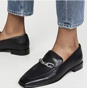 Rag And Bone Aslen Loafers Black with Silver Accent